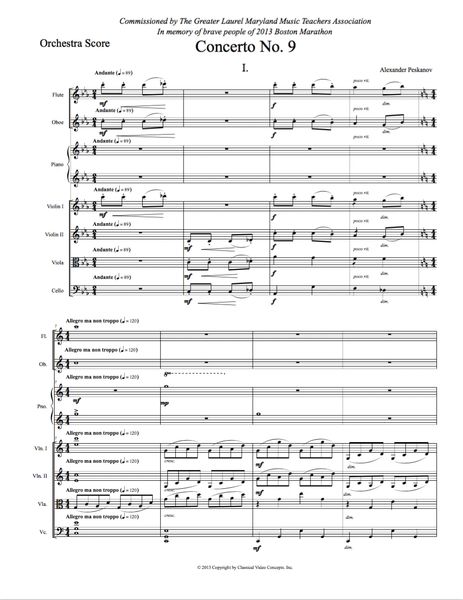 Piano Concerto No. 9 (Orch. Score & Parts) e-Print