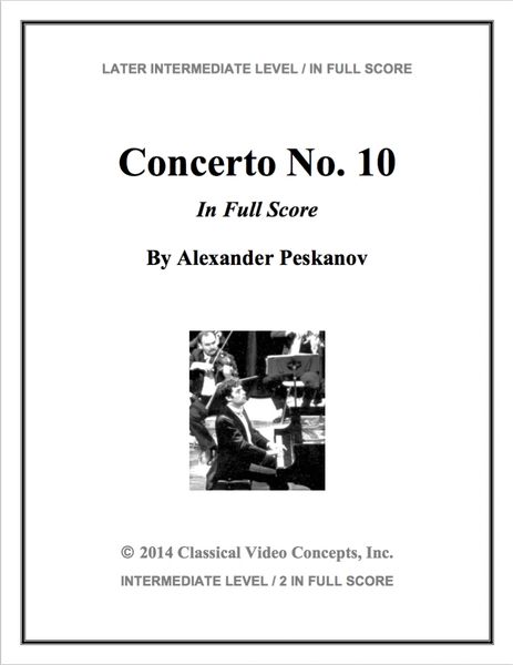 Piano Concerto No. 10 (Orch. Score & Parts)