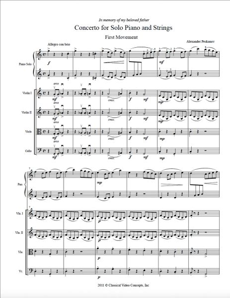 Piano Concerto No 1 Orch Score Parts E Print - 