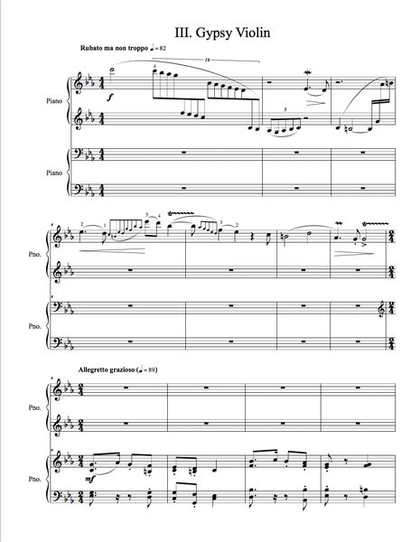 Concerto No. 12 "Gypsy Concerto" (1st Edition-Arranged for 2 Pianos) e-Print