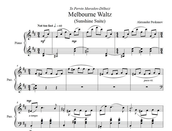 Melbourne Waltz (e-Print) - Sunshine Suite