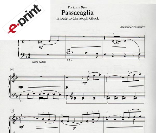 Passacaglia (Tribute to Gluck) e-Print