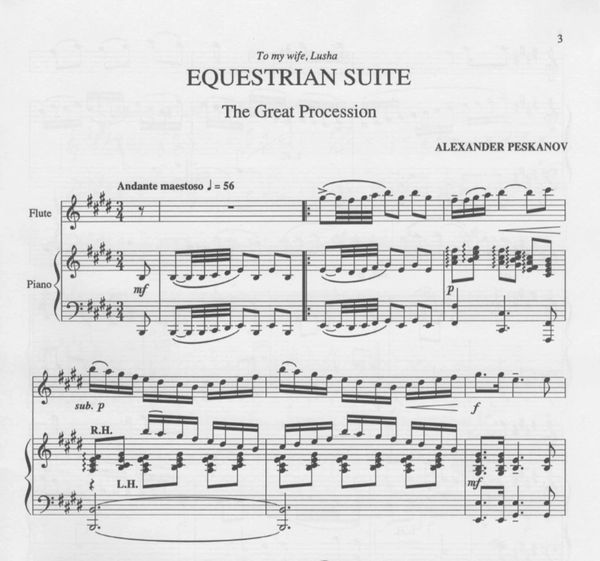 Equestrian Suite for Flute and Piano (e-Print)