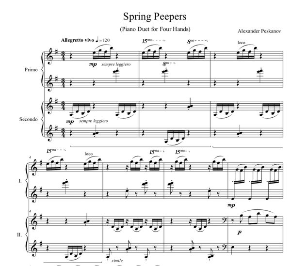 Spring Peepers - 4-Hands (Digital)