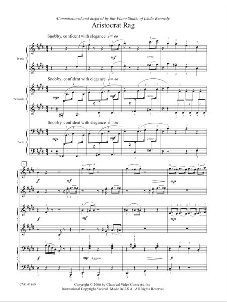 Aristocrat Rag (NFMC Choice 2020-2024 - 1 Piano, 6 Hands - Digital)