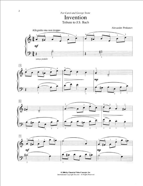 Invention (Tribute to J.S. Bach) Digital
