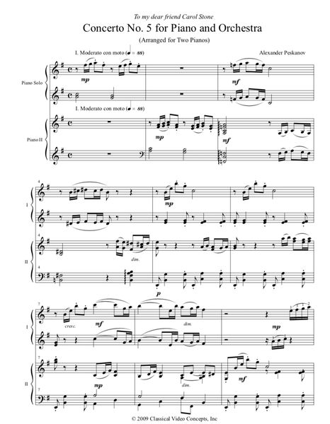 Piano Concerto No. 5 (Arr. for 2 Pianos-Digital)