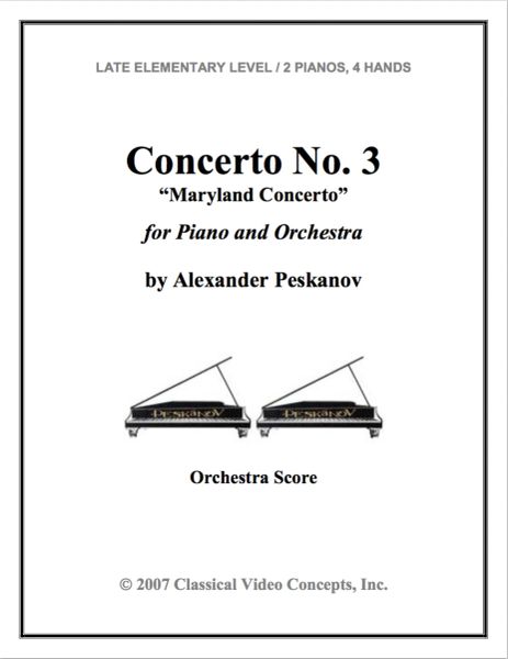 Piano Concerto No. 3 (Orch. Score & Parts)