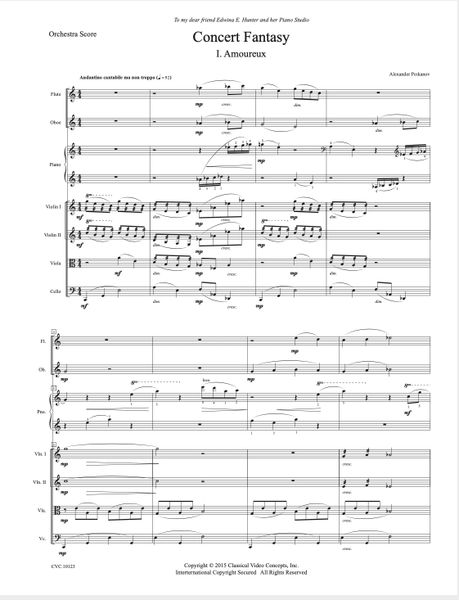 Piano Concerto No. 11 "Concert Fantasy" (Orch. Score and Orch. Parts-Digital)