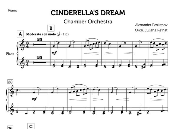 Cinderella's Dream-(Piano Solo Only/Orchestra Version-Digital)