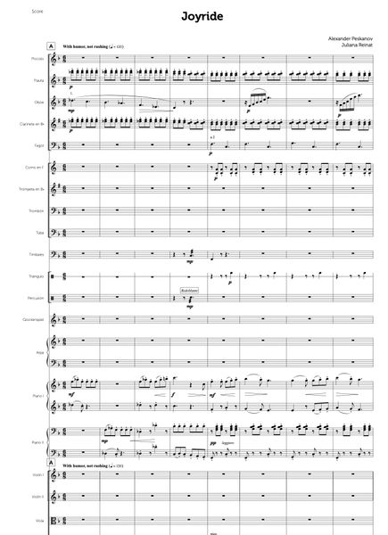 Joyride for Piano and Chamber Orchestra (Digital)