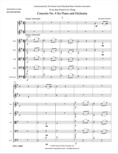 Piano Concerto No. 4 (2nd Edition-Only Strings - Score & Parts) Digital