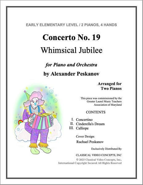 Piano Concerto No. 19 "Whimsical Jubilee" (Arranged for Two Pianos) Digital