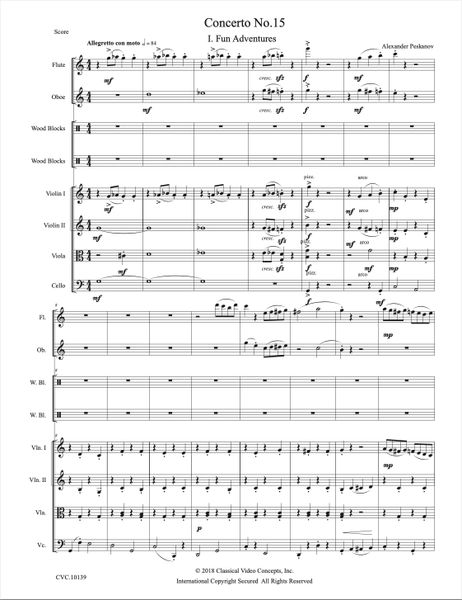 Piano Concerto No. 15 (2nd Edition Orchestra Score and Parts-Digital)