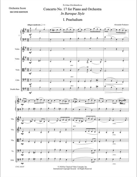 Piano Concerto No. 17 In Baroque Style (Orchestra Score & Parts-Digital)