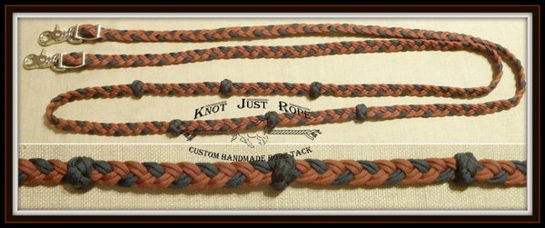 Braided Loop Reins- 6 strand flat