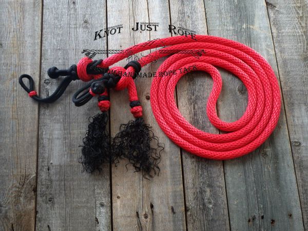 Split or Loop Yacht Rope Reins & Slobber Straps With Buckles