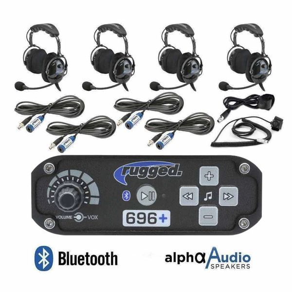 4 Person RRP696 PLUS Bluetooth Intercom System with Over the