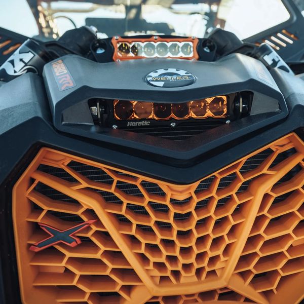 Heretic Studio Can Am Maverick X3 Amber Shock Tower LED Light Bar Mount