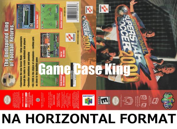 International Superstar Soccer 00 N64 Video Game Case Game Case King Custom Game Cases For Nes Snes N64 Gameboy