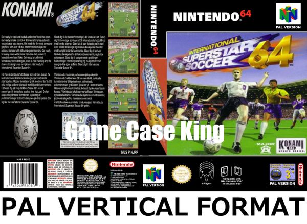 International Superstar Soccer 64 N64 Video Game Case Game Case King Custom Game Cases For Nes Snes N64 Gameboy