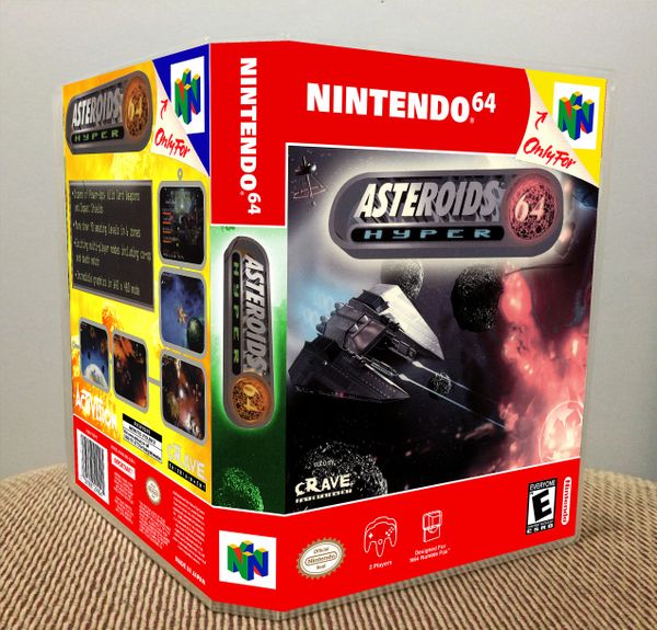 Asteroids Hyper 64 N64 Game Case with Internal Artwork