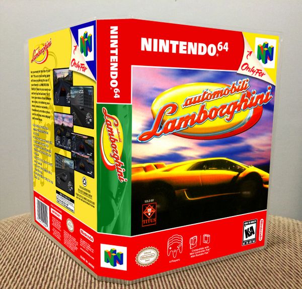 Automobili Lamborghini N64 video game case | Game Case King - Custom Game  Cases for NES, SNES, N64, & Gameboy