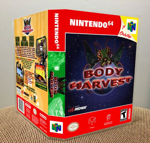 Body Harvest N64 Game Case with Internal Artwork
