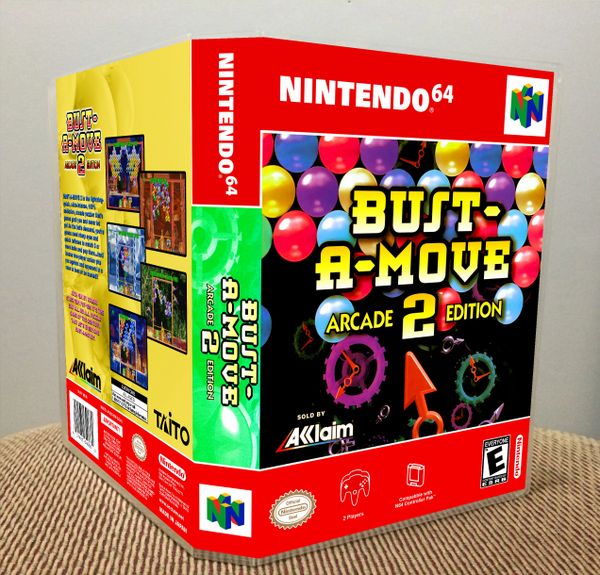 Bust-A-Move 2: Arcade Edition N64 Game Case with Internal Artwork