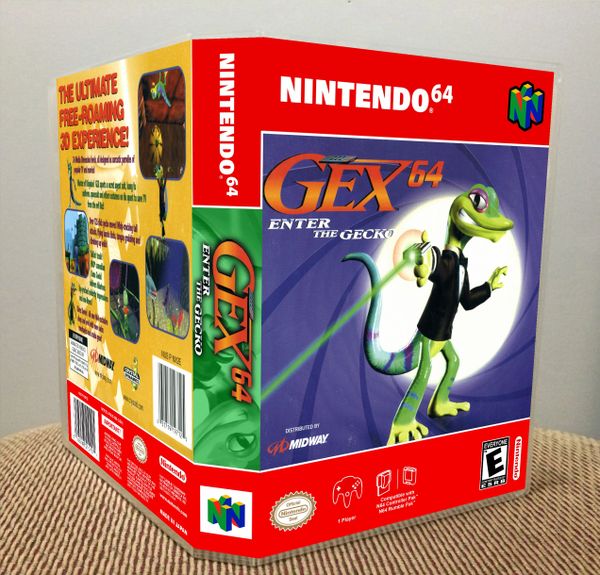 Gex 64 Enter The Gecko N64 Game Case Game Case King Custom Game Cases For Nes Snes N64 Gameboy