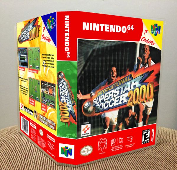 International Superstar Soccer 00 N64 Video Game Case Game Case King Custom Game Cases For Nes Snes N64 Gameboy