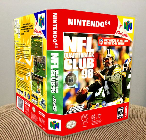 NFL Quarterback Club '98 N64 game case | Game Case King - Custom Game Cases  for NES, SNES, N64, & Gameboy