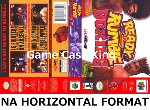 Ready 2 Rumble Boxing N64 Video Game Case Game Case King Custom Game Cases For Nes Snes N64 Gameboy