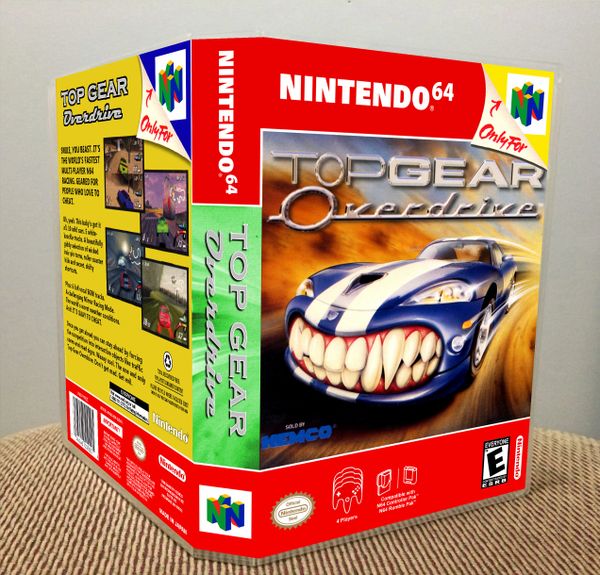 Top Gear Overdrive N64 Video Game Case Game Case King Custom Game Cases For Nes Snes N64 Gameboy