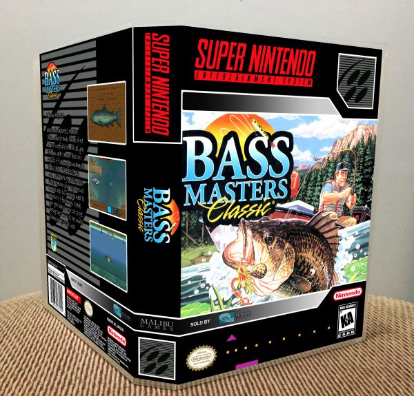 Bass Masters Classic SNES Game Case with Internal Artwork