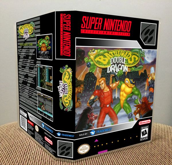 Battletoads & Double Dragon SNES Game Case with Internal Artwork