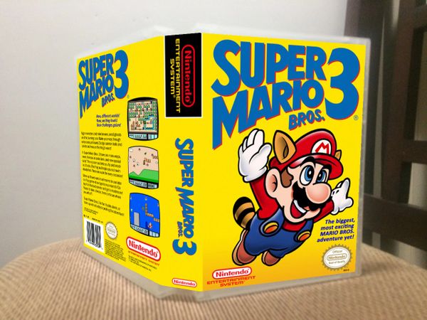 Super Mario Bros. 3 NES Game Case with Internal Artwork