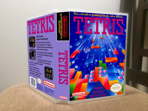 Tetris NES Game Case with Internal Artwork