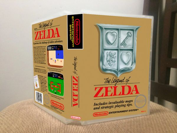 Legend of Zelda (The) GOLD CARTRIDGE NES Game Case with Internal Artwork