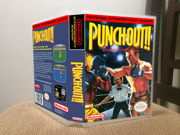 Punch-Out!! NES Game Case with Internal Artwork