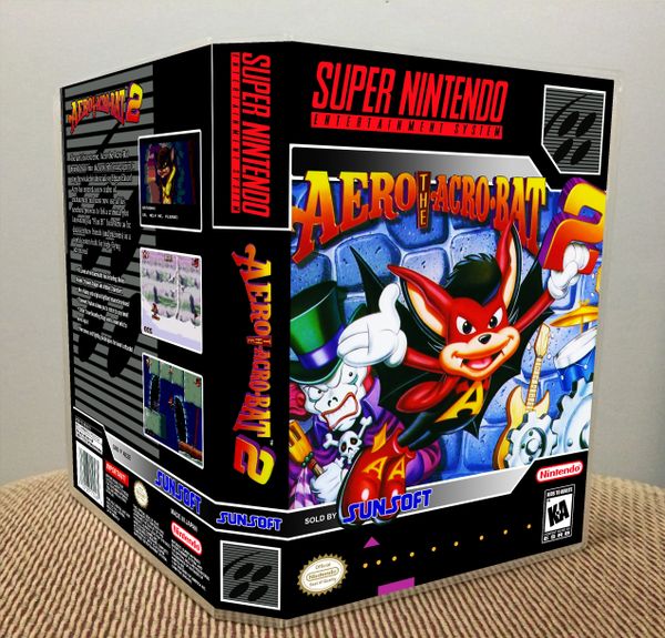 Aero the Acro-Bat 2 SNES Game Case with Internal Artwork