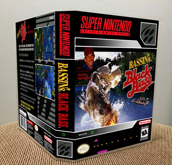 Bassin's Black Bass with Hank Parker SNES Game Case with Internal Artwork