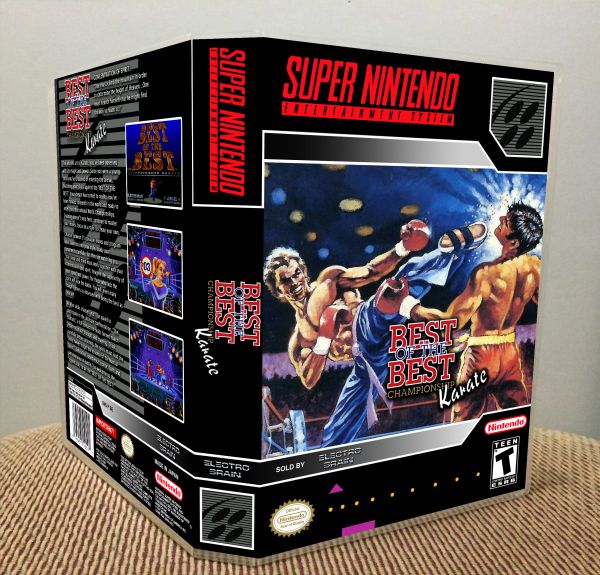 Best of the Best: Championship Karate SNES Game Case with Internal Artwork