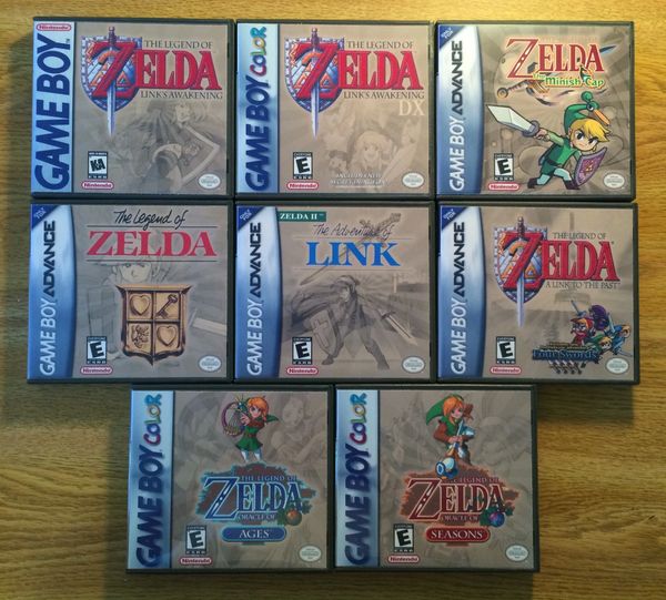 Legend of Zelda 8 Case Gameboy Lot