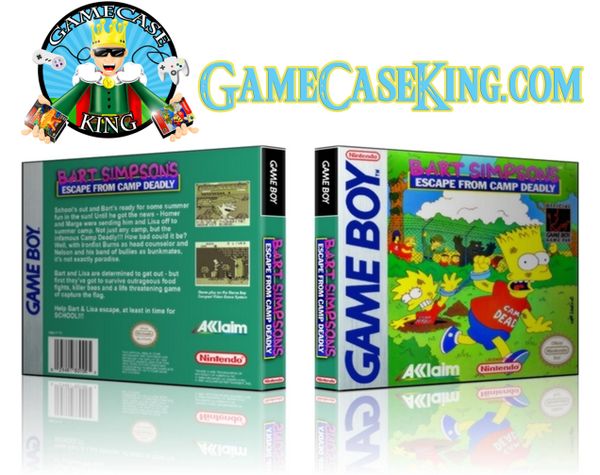 Bart Simpsons Escape from Camp Deadly Gameboy Game Case