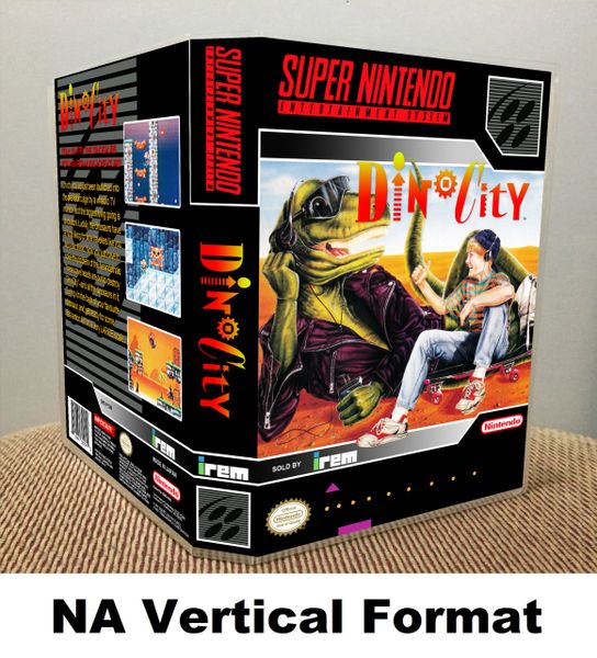DinoCity SNES game case Game Case King Custom Game Cases for NES