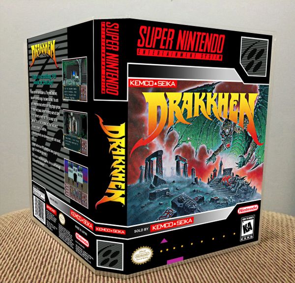 Drakkhen SNES game case Game Case King Custom Game Cases for NES