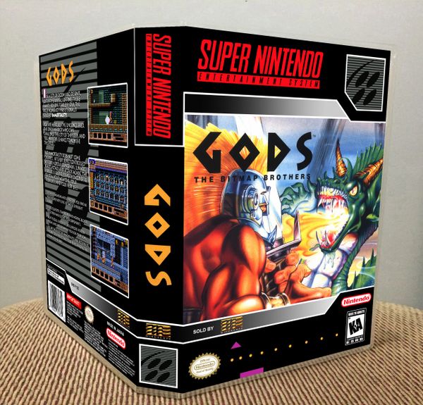 Gods SNES game case Game Case King Custom Game Cases for NES, SNES