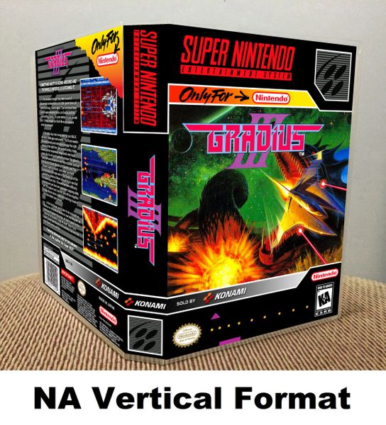Gradius III SNES game case Game Case King Custom Game Cases for NES