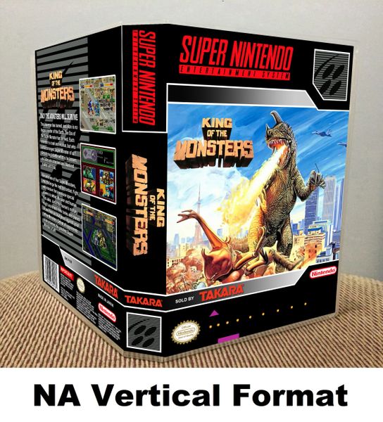 King of the Monsters SNES game case Game Case King Custom Game